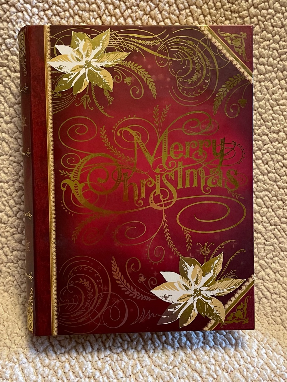 Christmas Faux Book Decor Storage Box.